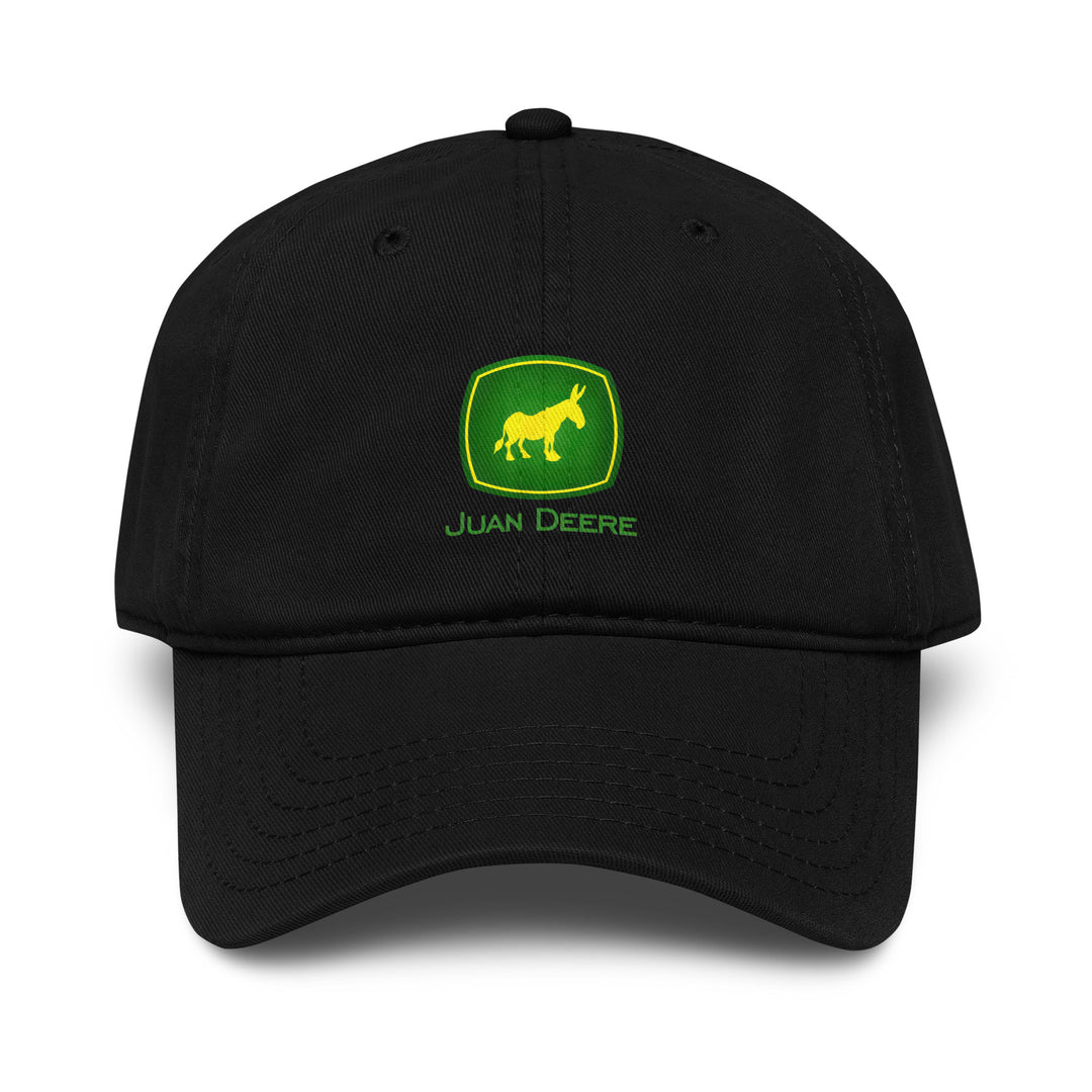 Juan Deere Dad Hat – Black – Front View