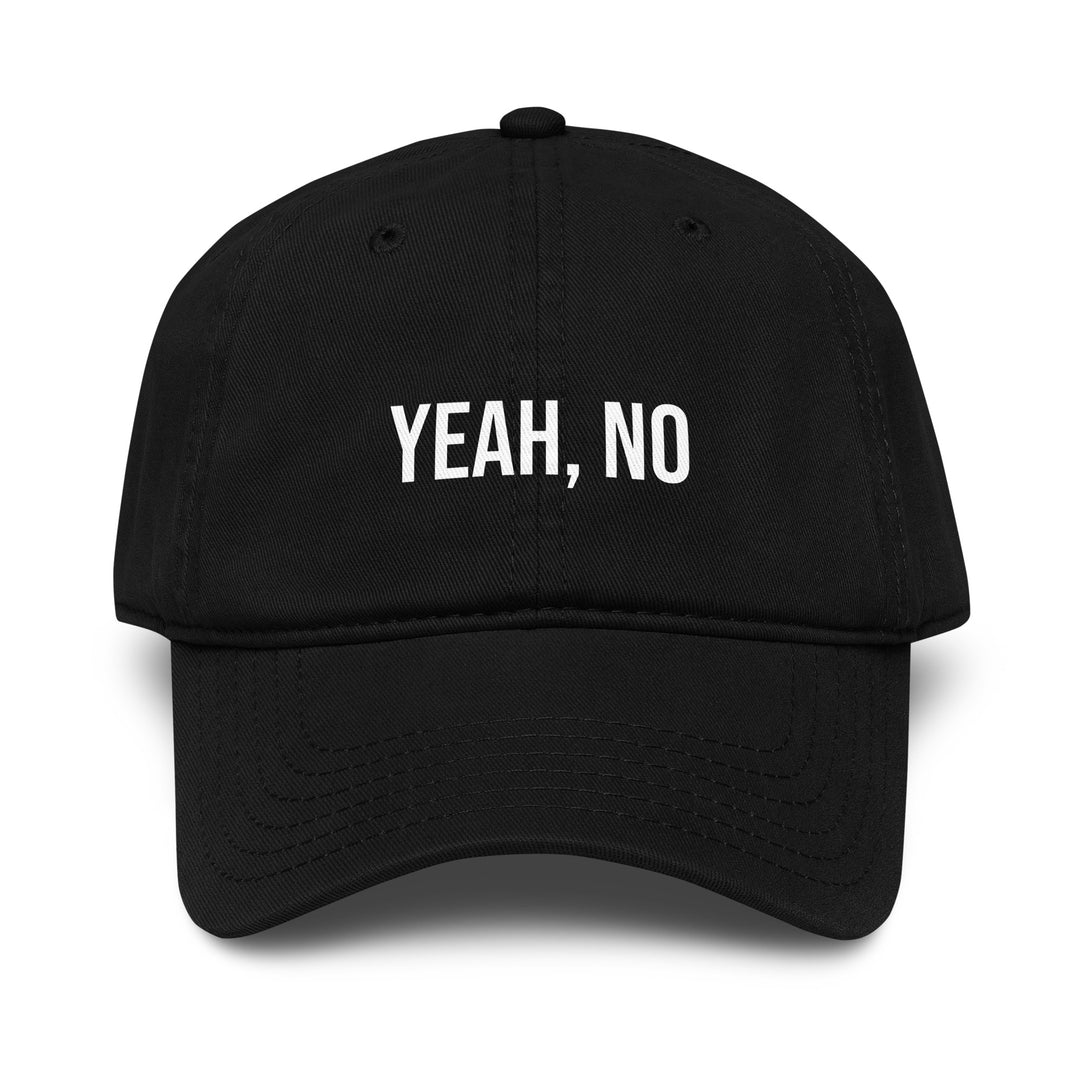 Yeah, No Dad Hat – Black – Front View