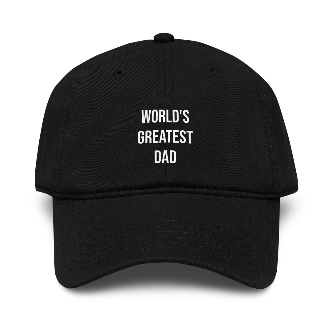 World's Greatest Dad Dad Hat – Black – Front View