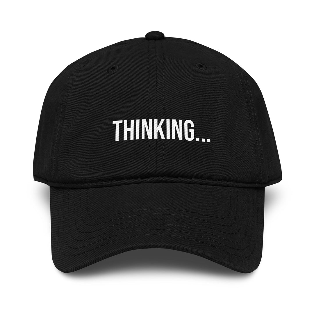 Thinking... Dad Hat – Black – Front View