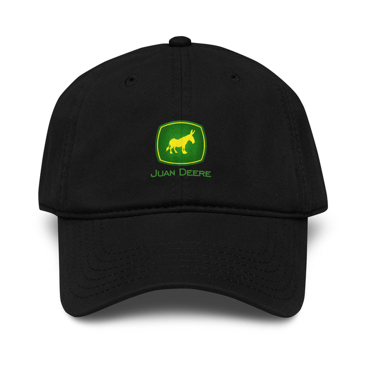 Juan Deere Dad Hat – Black – Front View