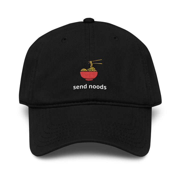 Send Noods Dad Hat – Black – Front View
