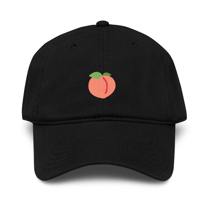 Peachy Dad Hat – Black – Front View