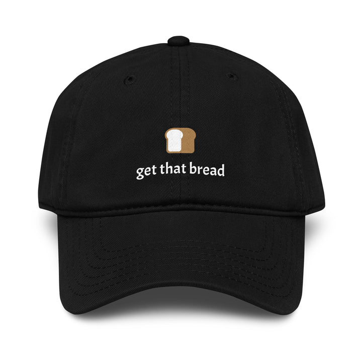 Get That Bread Dad Hat – Black – Front View