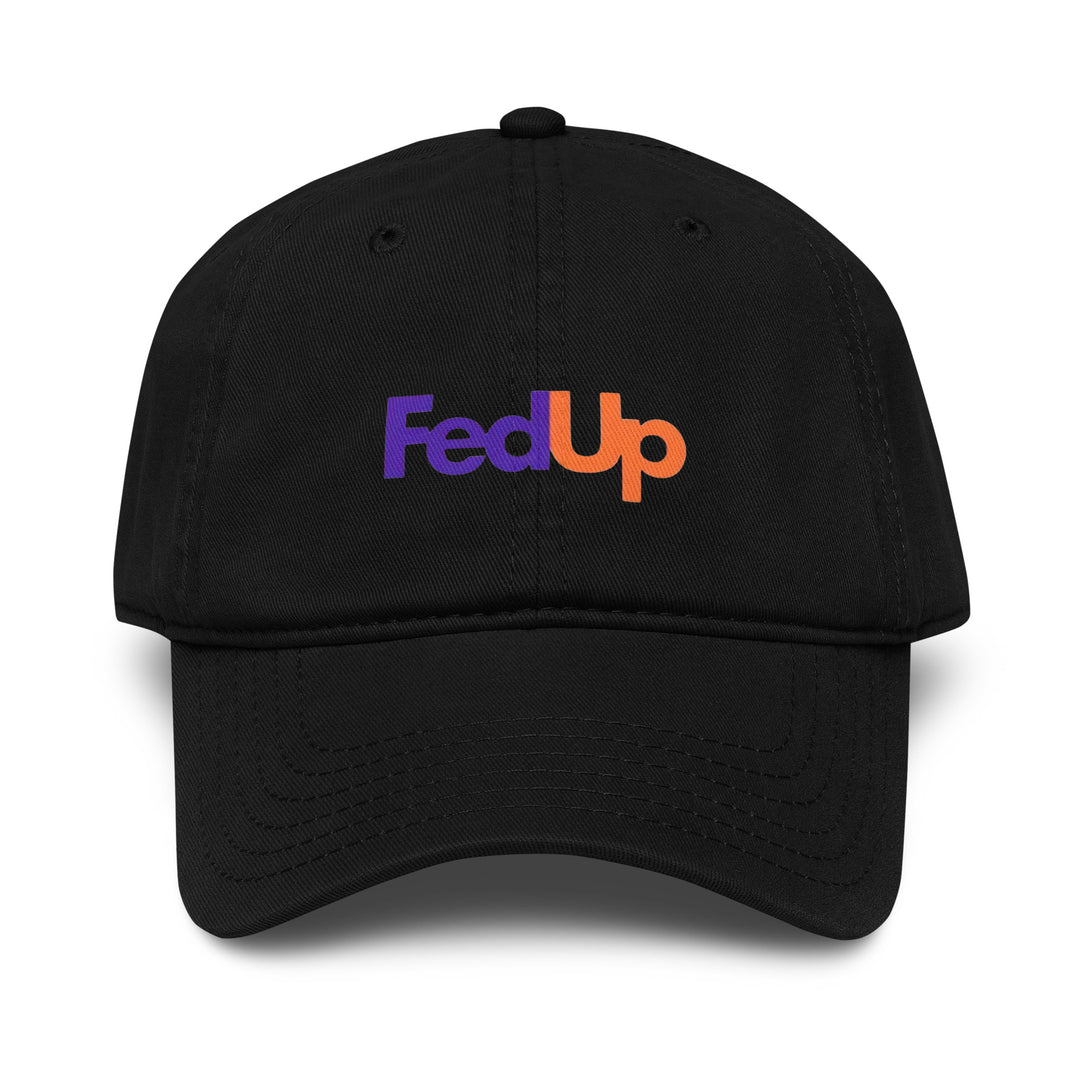 FedUp Dat Hat black cap front view