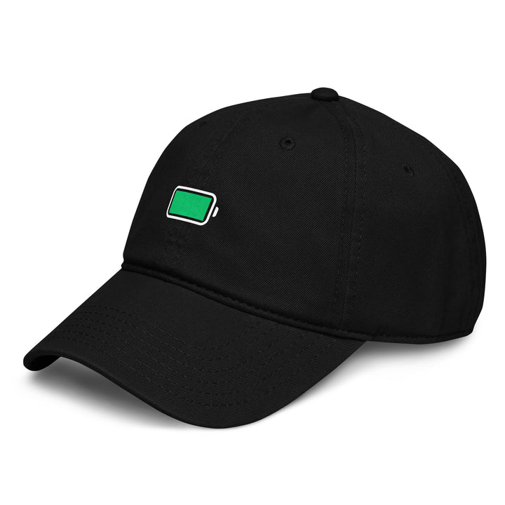 Full Battery Dad Hat – Black – Left Side