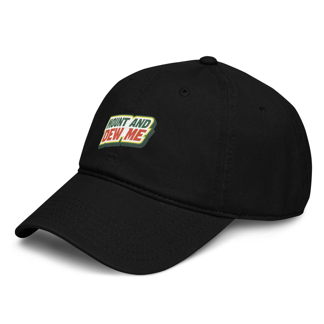Mount And Dew Me Dad Hat – Black – Left Side