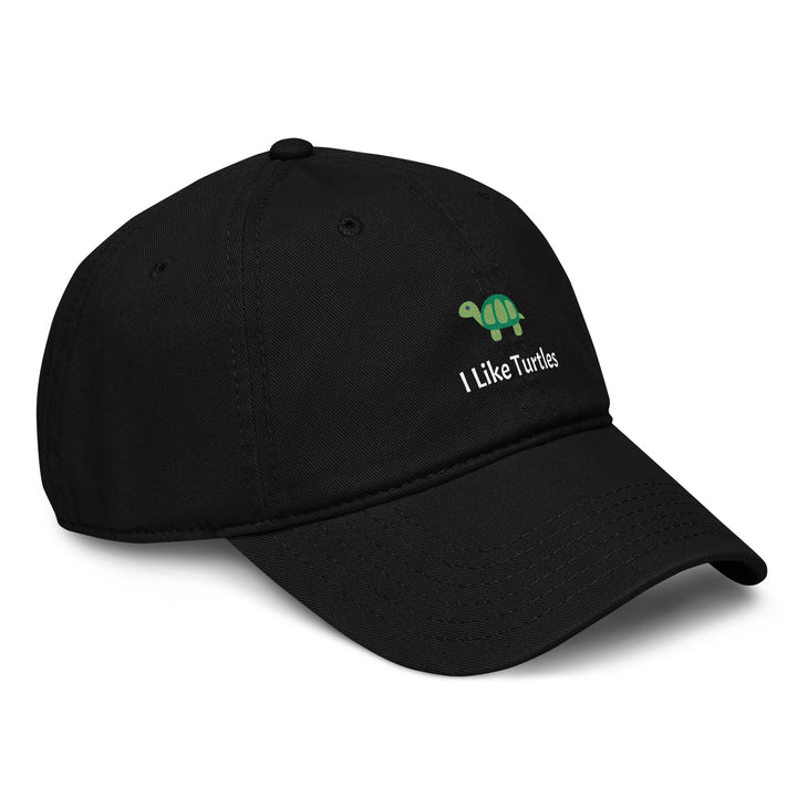 I Like Turtles Dad Hat – Black – Right Side