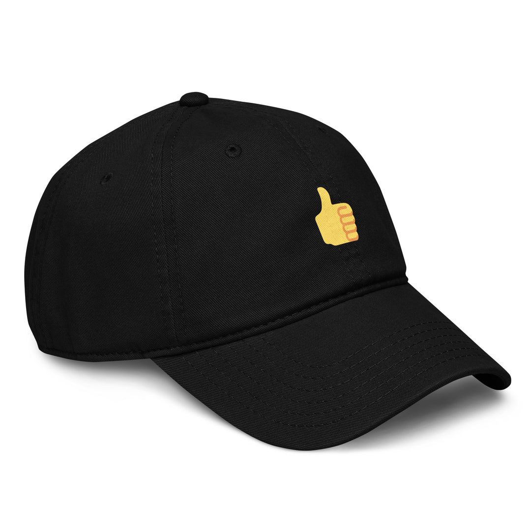 Thumbs Up Emoji Dad Hat – Black – Right Side