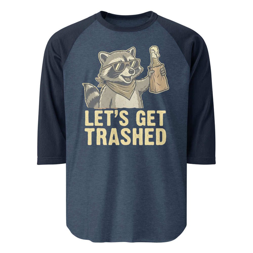Let's Get Trashed Raglan Raglan — alternate color view