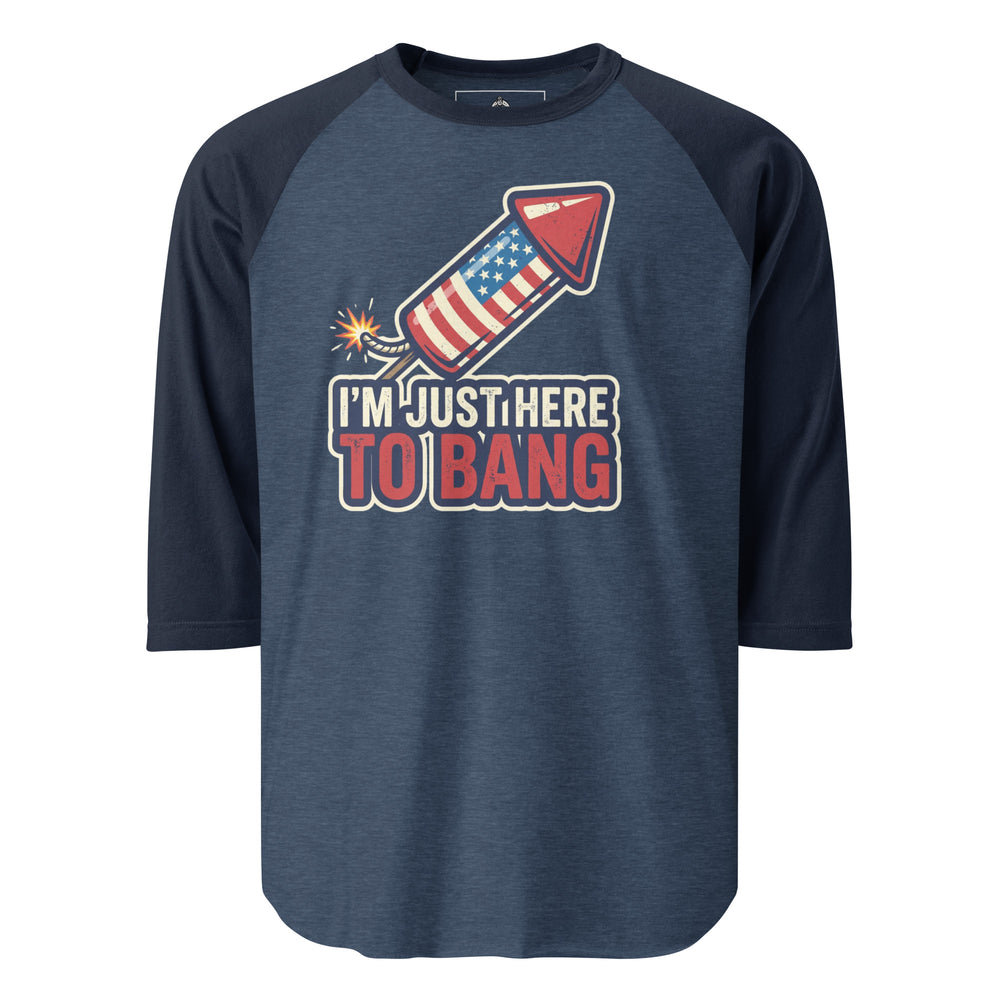 I'm Just Here To Bang Raglan Raglan — alternate color view