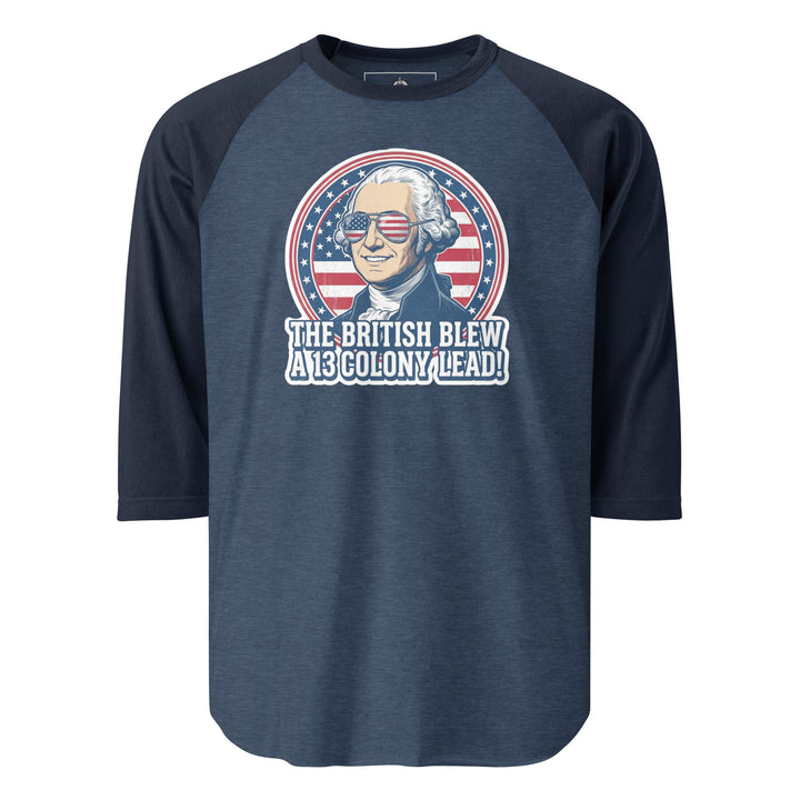 The British Blew A 13 Colony Lead Raglan — alternate color view