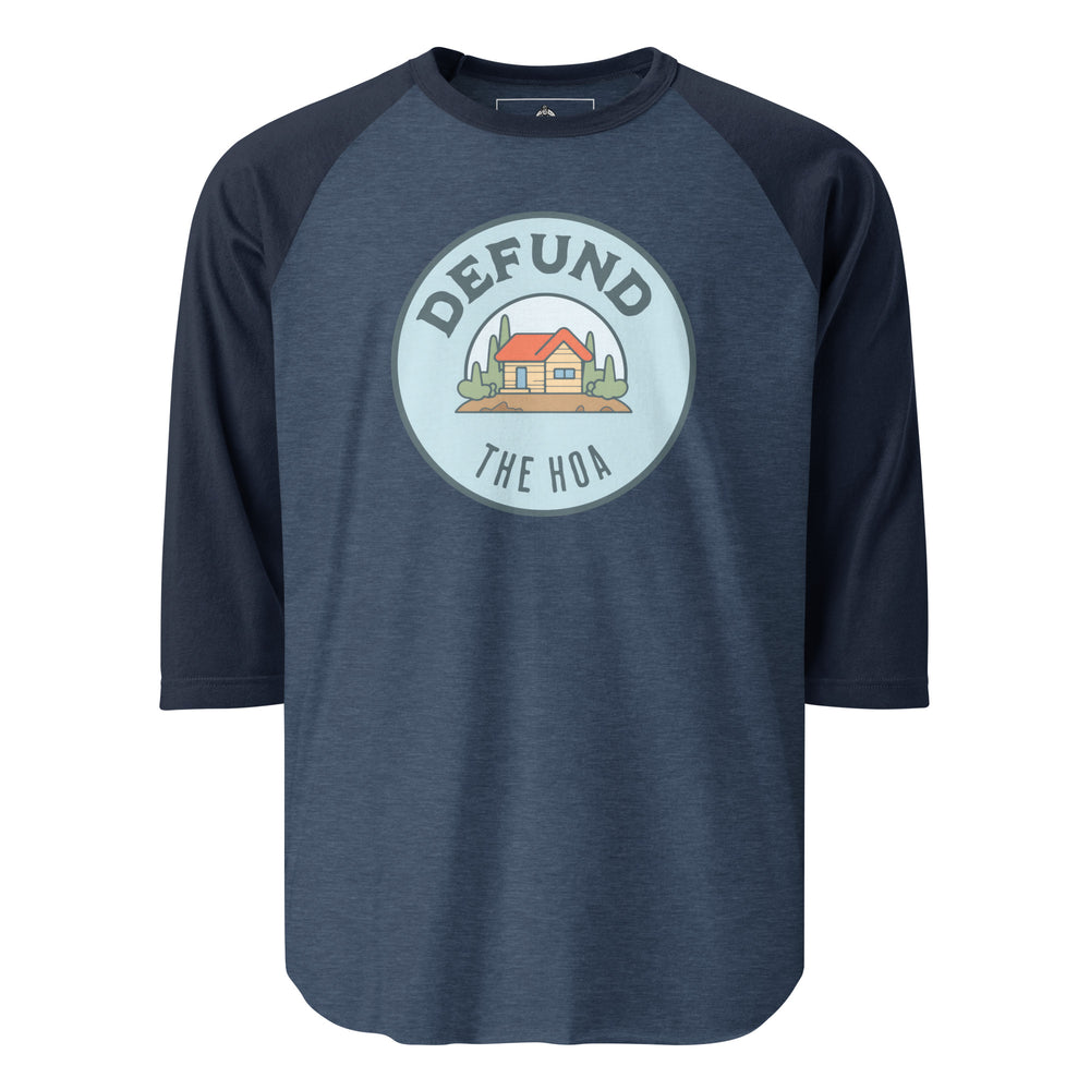 Defund The HOA Raglan — alternate color view