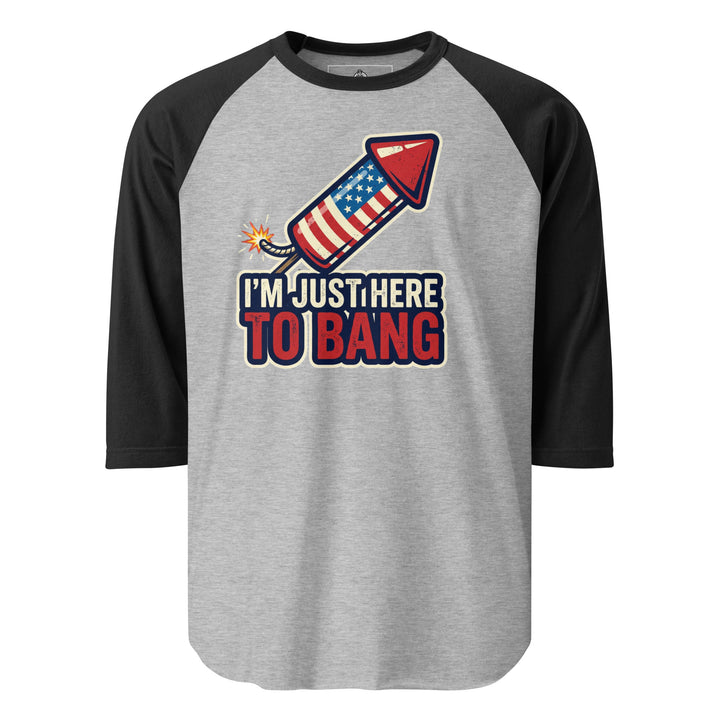 I'm Just Here To Bang Raglan Raglan — alternate color view