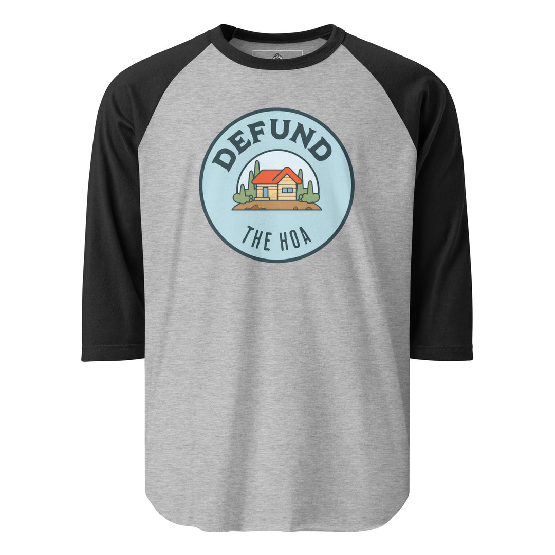 Defund The HOA Raglan — alternate color view