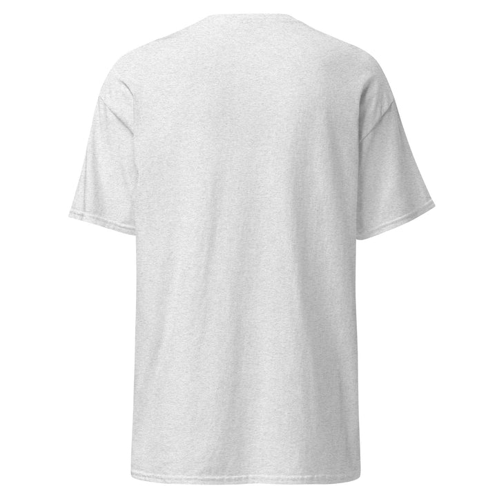 Caucasians Logo Parody Funny Graphic T-Shirt – Ash Grey – Back View