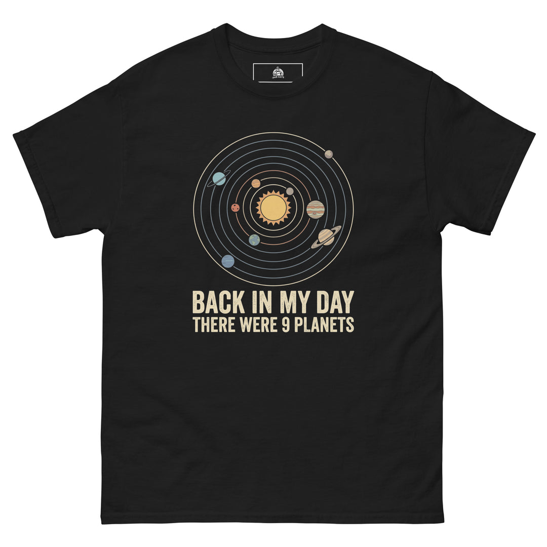 Back In My Day There Were 9 Planets Tee — alternate color view