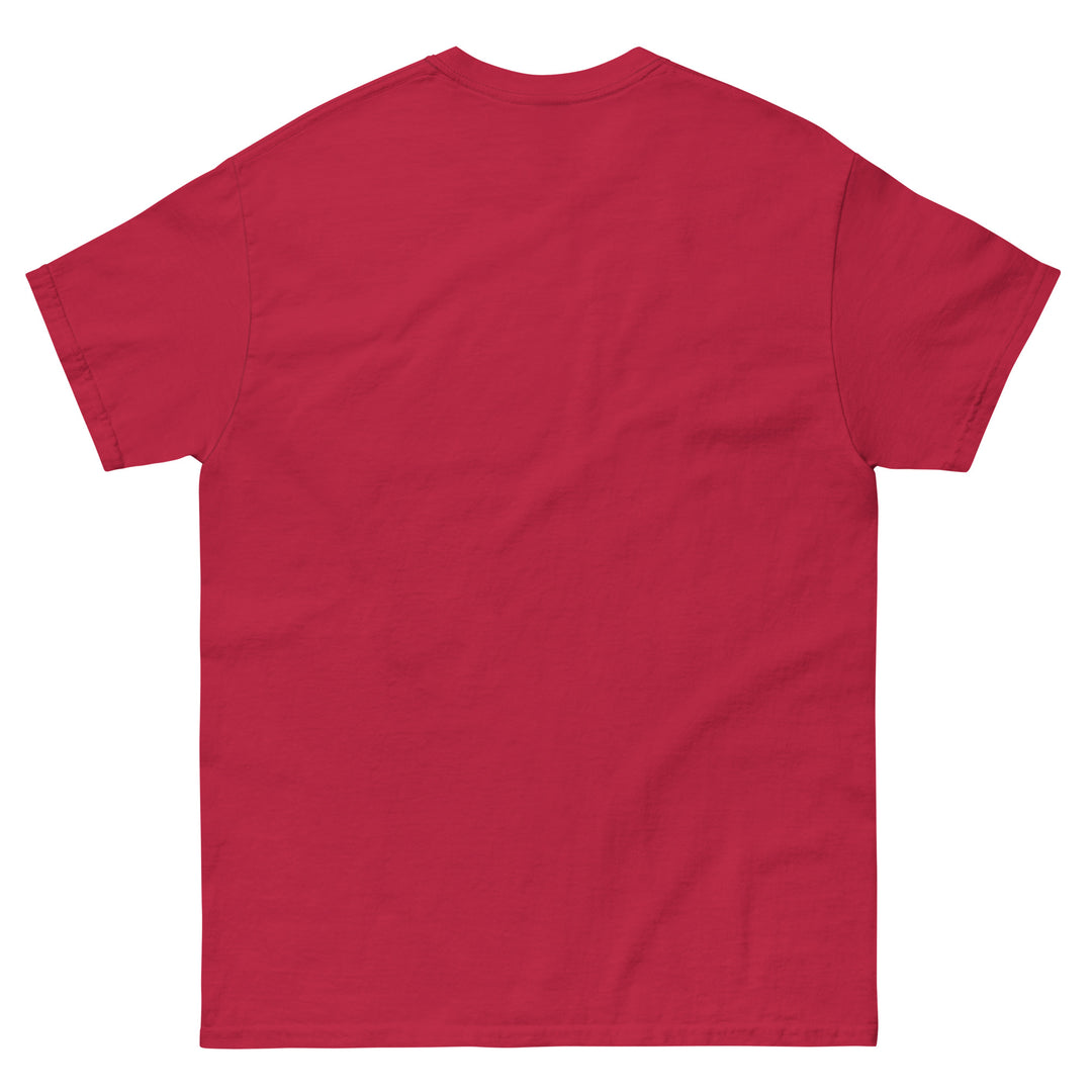 “Meh, Maybe Later” Funny Graphic T-Shirt – Cardinal Red – Back View