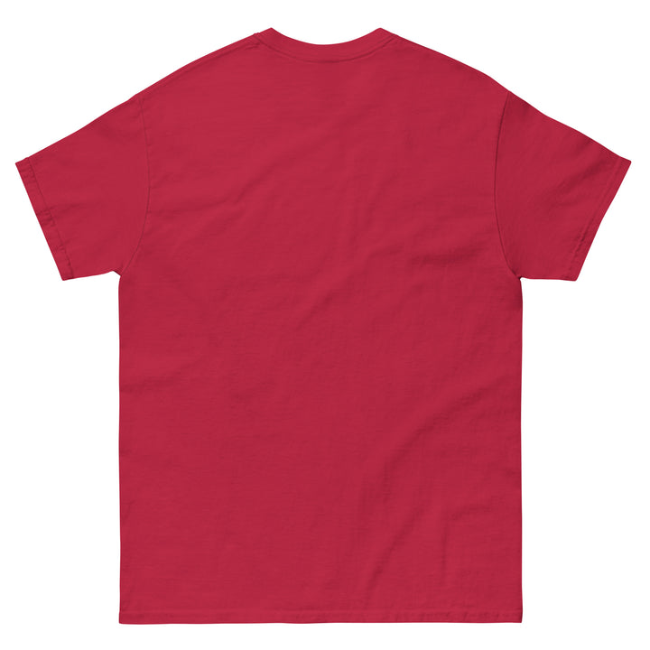 “Meh, Maybe Later” Funny Graphic T-Shirt – Cardinal Red – Back View