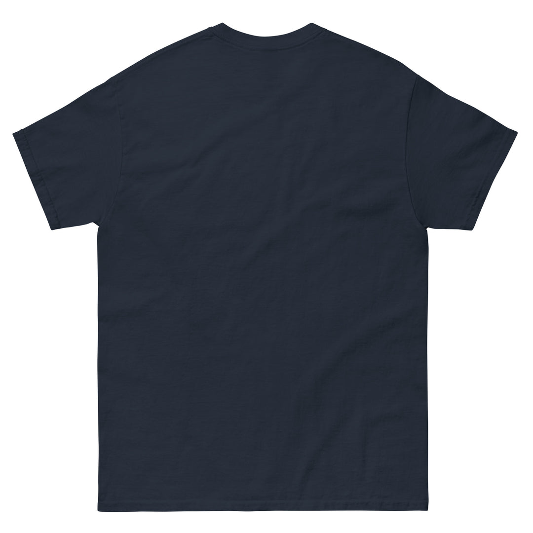 “Meh, Maybe Later” Funny Graphic T-Shirt – Navy – Back View