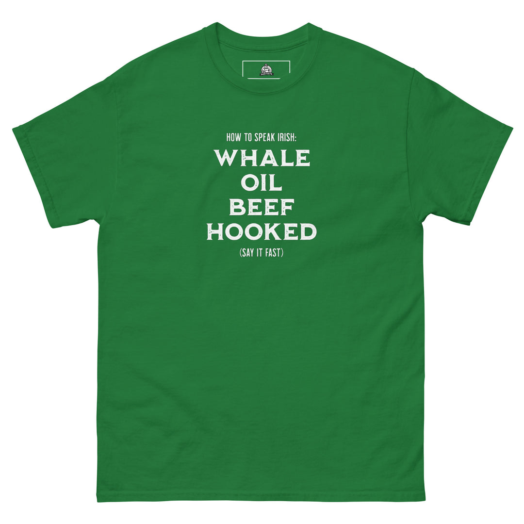 How To Speak Irish Funny Graphic Funny Graphic T-Shirt – Green – Front View
