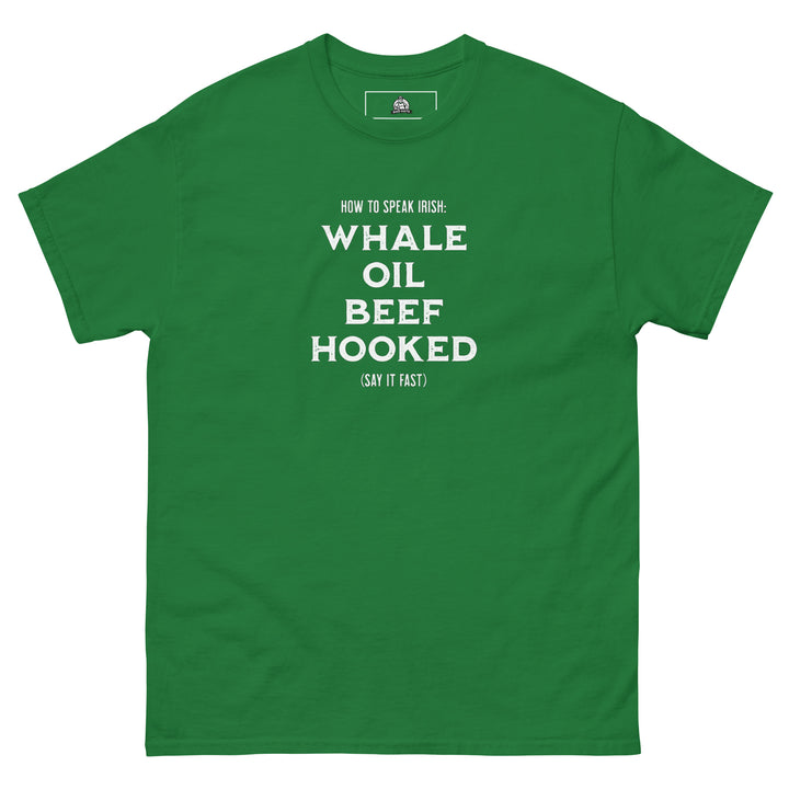 How To Speak Irish Funny Graphic Funny Graphic T-Shirt – Green – Front View