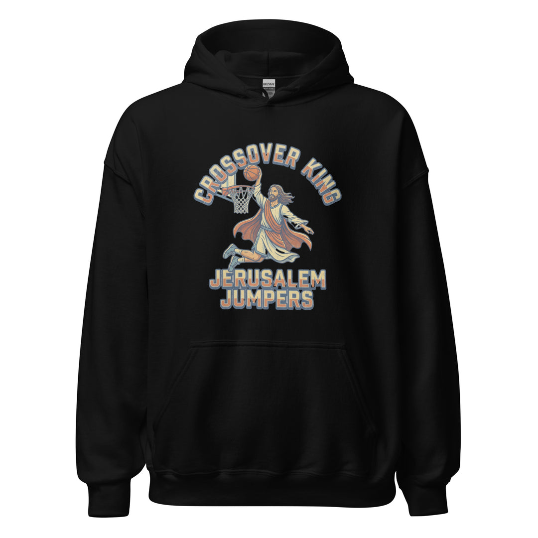 Crossover King — a basketball Crossover King design, printed on a unisex hoodie.