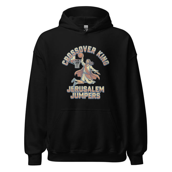 Crossover King — a basketball Crossover King design, printed on a unisex hoodie.