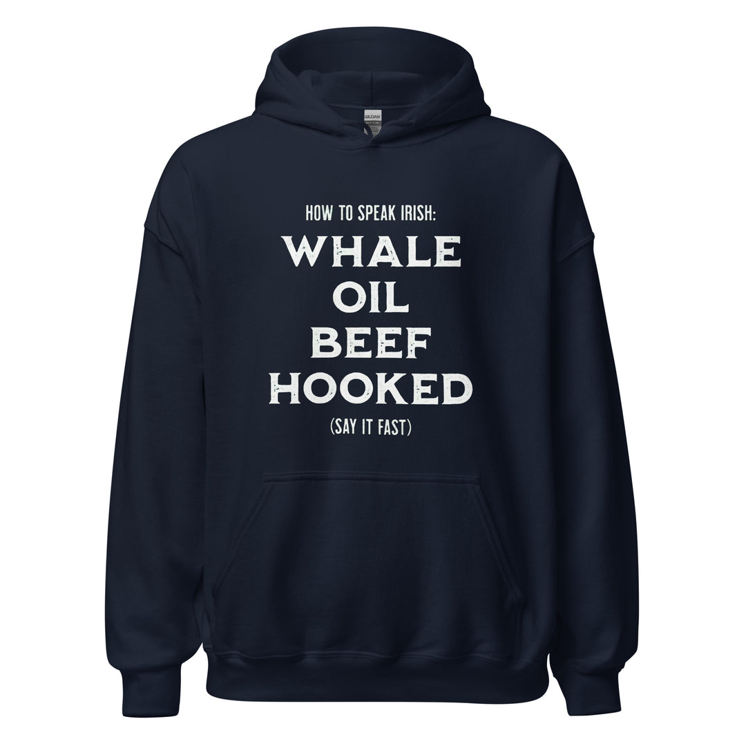 How To Speak Irish — a How To Speak Irish guide design with drinking phrases, printed on a unisex hoodie.