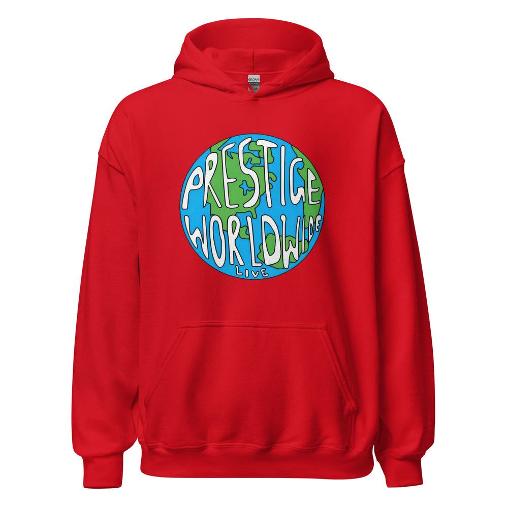 Prestige Worldwide — a Prestige Worldwide company-logo design, printed on a unisex hoodie.
