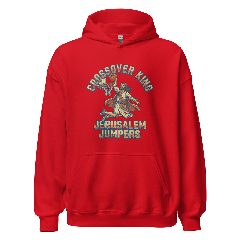 Crossover King — a basketball Crossover King design, printed on a unisex hoodie.