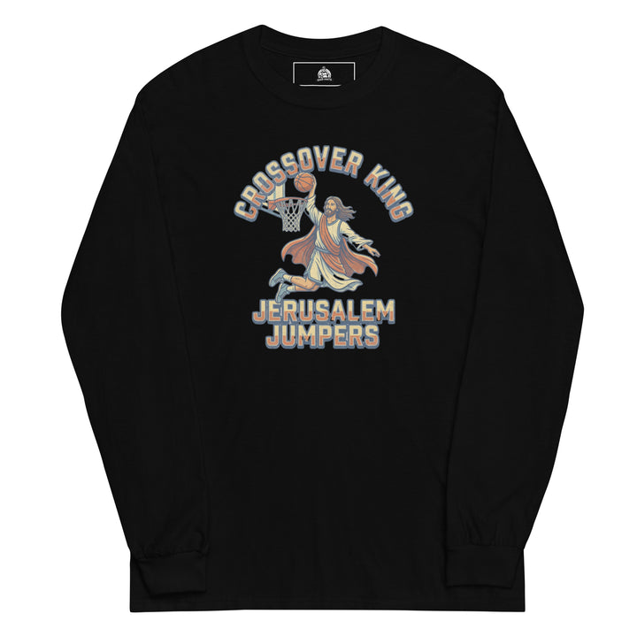 Crossover King — a basketball Crossover King design, printed on a long sleeve shirt.