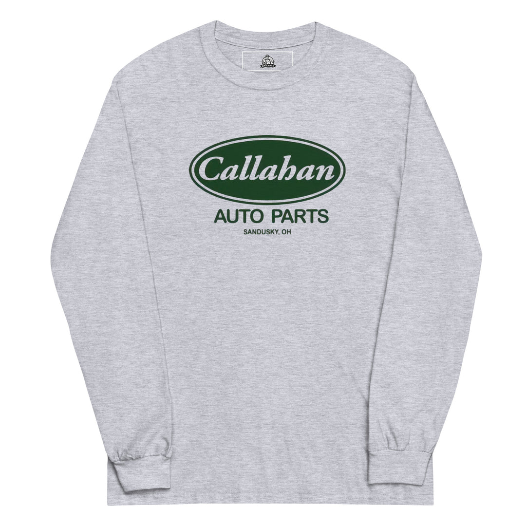 Callahan Auto Parts — a retro Callahan Auto Parts auto-shop logo, printed on a long sleeve shirt.