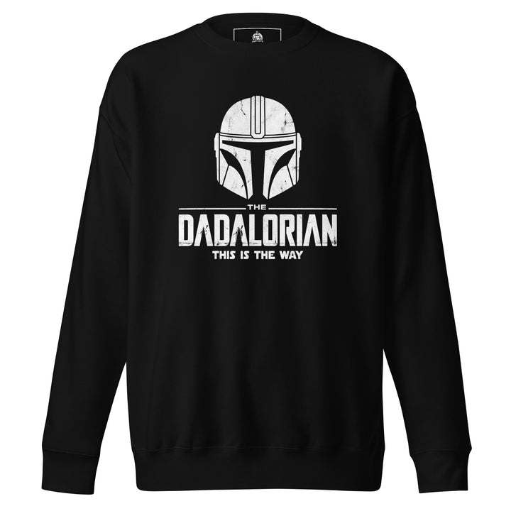 The Dadalorian funny dad graphic tee — Mandalorian style helmet with THE DADALORIAN THIS IS THE WAY text