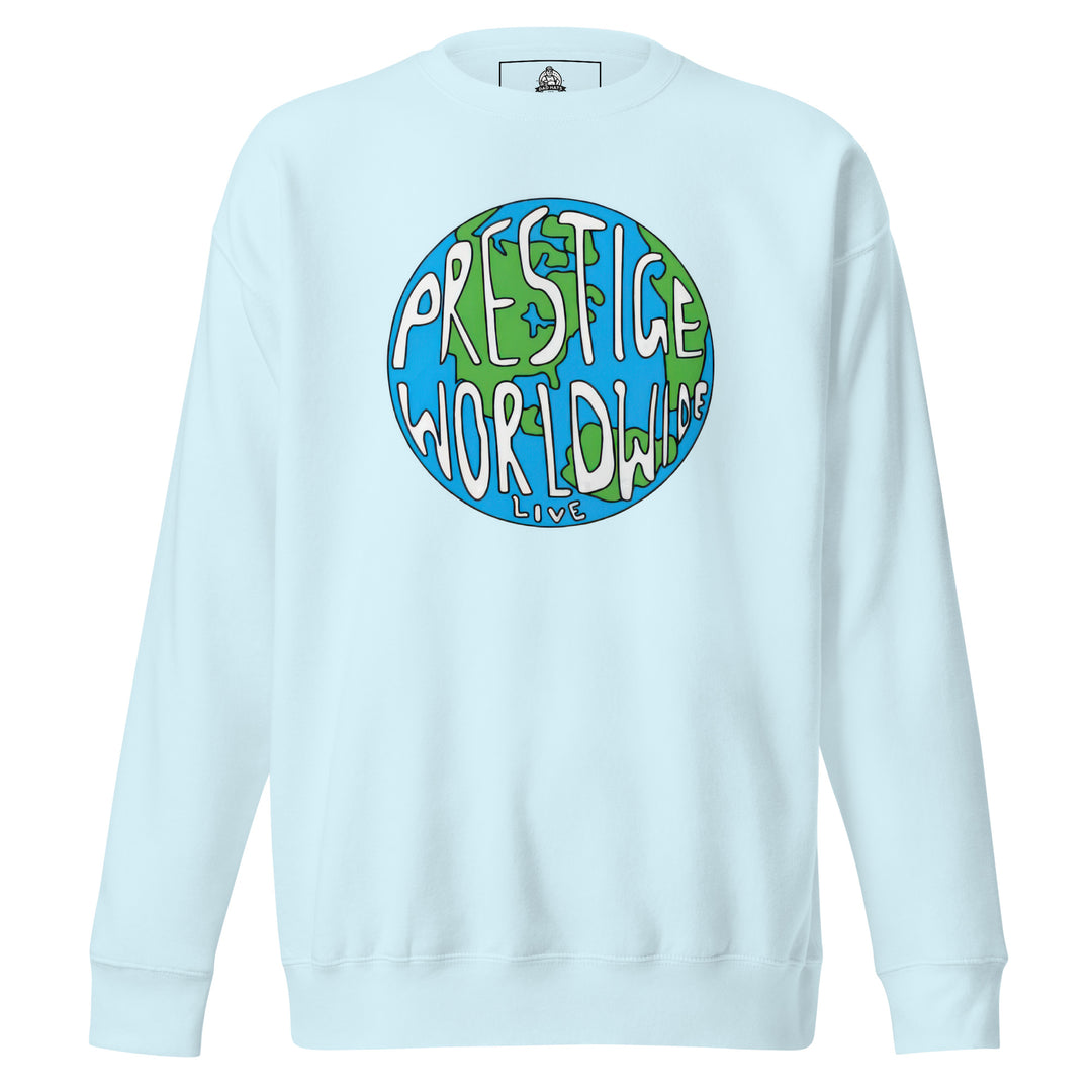 Prestige Worldwide — a Prestige Worldwide company-logo design, printed on a unisex sweatshirt.