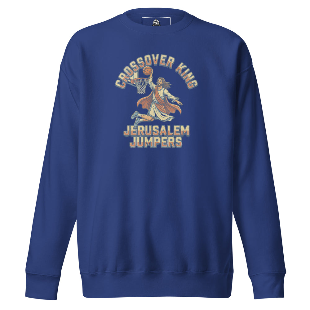 Crossover King — a basketball Crossover King design, printed on a unisex sweatshirt.