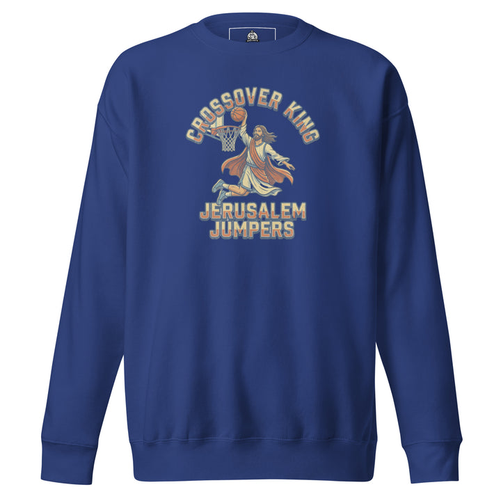 Crossover King — a basketball Crossover King design, printed on a unisex sweatshirt.